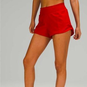 LULULEMON red Hotty hot shorts❤️